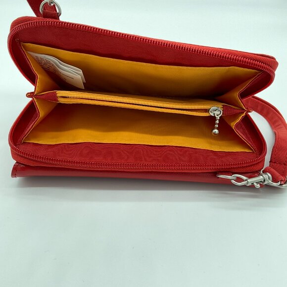 Baggallini RFID Phone Wallet Crossbody Bag Red Pockets Shoulder Purse‎ - Picture 11 of 12